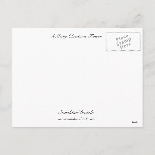 聖降誕祭の喜びの花 シーズンポストカード (裏面)