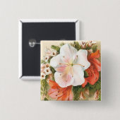 聖降誕祭の喜びの花 缶バッジ (正面&裏面)