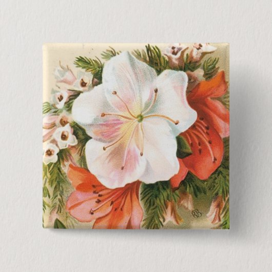 聖降誕祭の喜びの花 缶バッジ (正面)