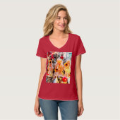 聖降誕祭の天使達がトランペットを吹いたTシャツ Tシャツ (正面フル)