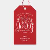 聖降誕祭の姓を追すてき加 ギフトタグ (正面)