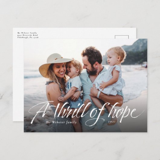 聖降誕祭の希望のスリル シーズンポストカード (正面/裏面)