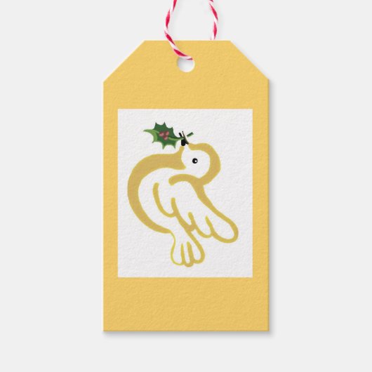 聖降誕祭の平和はホリーで行われる ギフトタグ (正面)