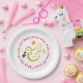 聖降誕祭の平和はホリーで行われる ペーパープレート (パーティー)