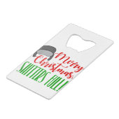 聖降誕祭の引用文のお目出とう クレジットカード栓抜き (裏面アングル)