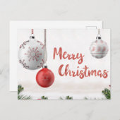 聖降誕祭の挨拶、美しいのシンプルさ。 ポストカード (正面/裏面)