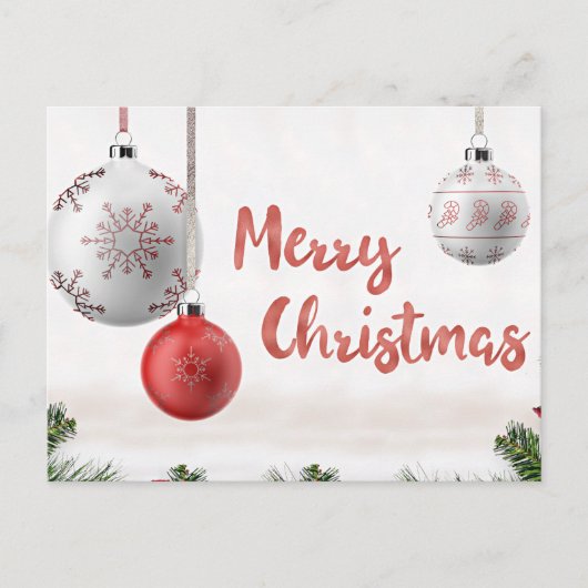 聖降誕祭の挨拶、美しいのシンプルさ。 ポストカード (正面)