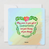 聖降誕祭の時に平和が贈られる シーズンカード (裏面)