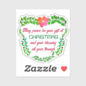 聖降誕祭の時に平和が贈られる シール (シート)