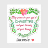 聖降誕祭の時に平和が贈られる シール (シート)