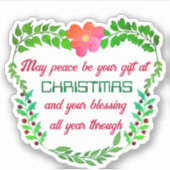 聖降誕祭の時に平和が贈られる シール (正面)