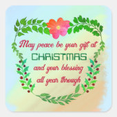 聖降誕祭の時に平和が贈られる スクエアシール (正面)