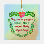 聖降誕祭の時に平和が贈られる セラミックオーナメント (裏面)