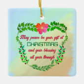 聖降誕祭の時に平和が贈られる セラミックオーナメント (正面)