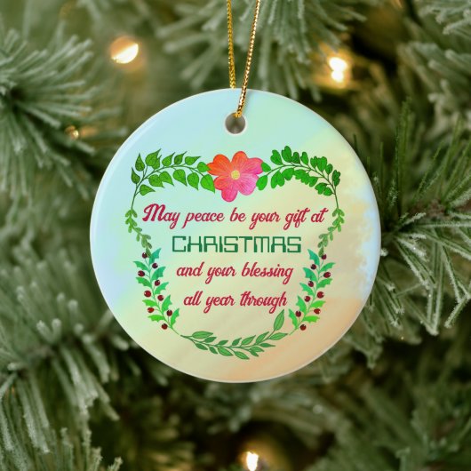 聖降誕祭の時に平和が贈られる セラミックオーナメント (ツリー)