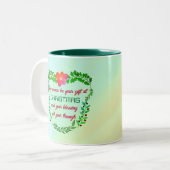 聖降誕祭の時に平和が贈られる ツートーンマグカップ (正面左)