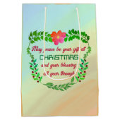 聖降誕祭の時に平和が贈られる ミディアムペーパーバッグ (裏面)