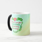 聖降誕祭の時に平和が贈られる モーフィングマグカップ (正面左)