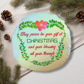 聖降誕祭の時に平和が贈られる ラウンドクッション