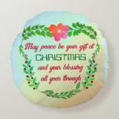 聖降誕祭の時に平和が贈られる ラウンドクッション (正面)