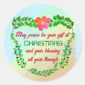 聖降誕祭の時に平和が贈られる ラウンドシール (正面)