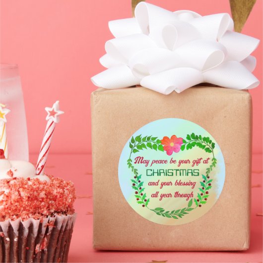 聖降誕祭の時に平和が贈られる ラウンドシール (パーティー)