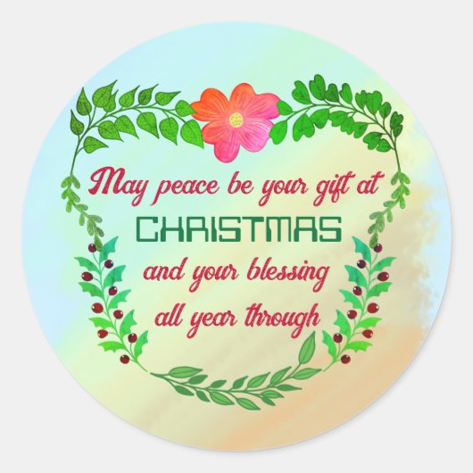 聖降誕祭の時に平和が贈られる ラウンドシール (正面)