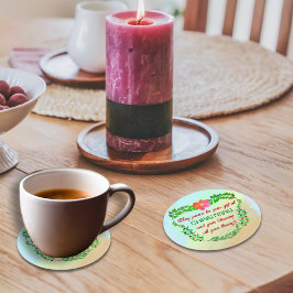 聖降誕祭の時に平和が贈られる ラウンドペーパーコースター