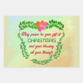 聖降誕祭の時に平和が贈られる ラッピングペーパーシート (正面)