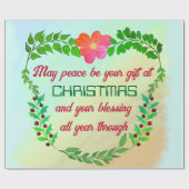 聖降誕祭の時に平和が贈られる ラッピングペーパー (フラット)