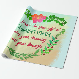 聖降誕祭の時に平和が贈られる ラッピングペーパー