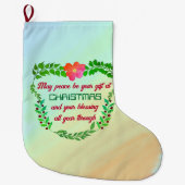 聖降誕祭の時に平和が贈られる ラージクリスマスストッキング (正面)