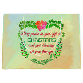 聖降誕祭の時に平和が贈られる ラージペーパーバッグ (正面)