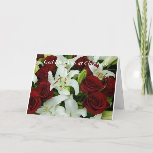 聖降誕祭の時に神が祝福する シーズンカード (正面)