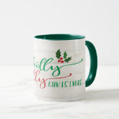 聖降誕祭の書すてきを持ってい素朴る マグカップ (正面右)