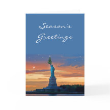 聖降誕祭の木で自由の女神