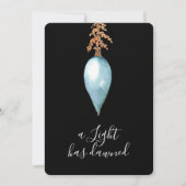 聖降誕祭の水色モダンが明けた シーズンカード (正面)