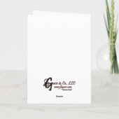 聖降誕祭の温かい光りの中で、陽気な挨拶 シーズンカード (裏面)