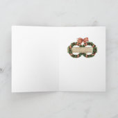 聖降誕祭の温かい光りの中で、陽気な挨拶 シーズンカード (内部)