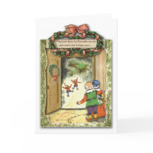 聖降誕祭の温かい光りの中で、陽気な挨拶