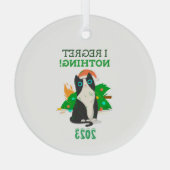 聖降誕祭の猫を惜しまず食った ガラスオーナメント (裏面)