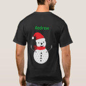 聖降誕祭の祝いは一つの中に一つの穴が一つしかないおもしろい Tシャツ (裏面)