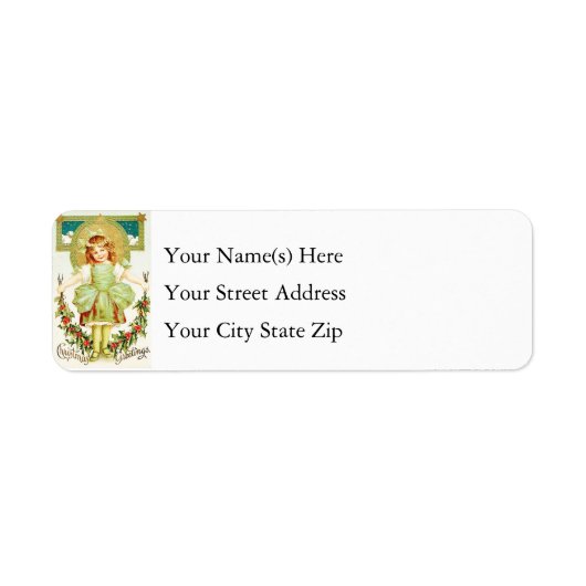 聖降誕祭の祝辞 ラベル (正面)