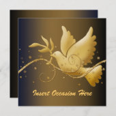 聖降誕祭の聖地の鳩 招待状 (正面/裏面)