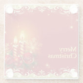 聖降誕祭の聖降誕祭のお祭り ガラスコースター (裏面)