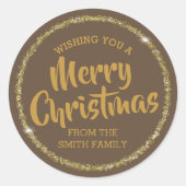 聖降誕祭の聖降誕祭のシールカスタムカーを望む ラウンドシール (正面)