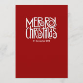 聖降誕祭の聖降誕祭の赤いお祝い メニュー (裏面)