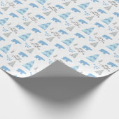 聖降誕祭の聖降誕祭は、白い冬を木に植え付ける ラッピングペーパー (角)