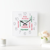 聖降誕祭の聖降違う誕祭の言葉 スクエア壁時計 (ホーム)