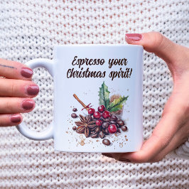 聖降誕祭の聖霊エスプレッソ コーヒーマグカップ